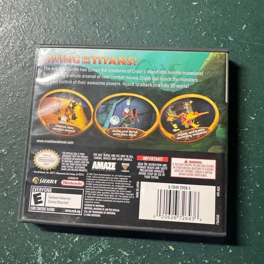 NO GAME - CASE ONLY Nintendo DS Crash of the Titans